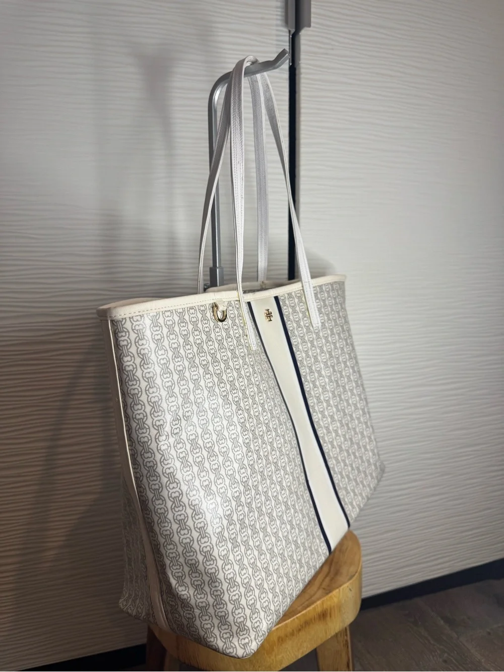 Tory Burch Gemini Link Coated Canvas Tote Bag